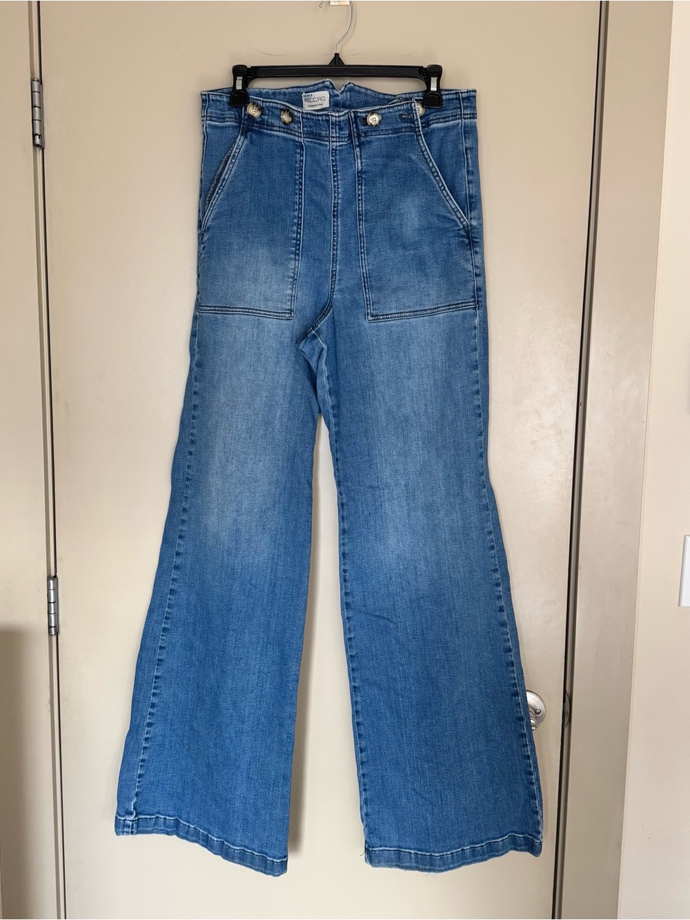 Abercrombie Pilcro The Kit High-Rise Wide-Leg Utility Trouser Jeans